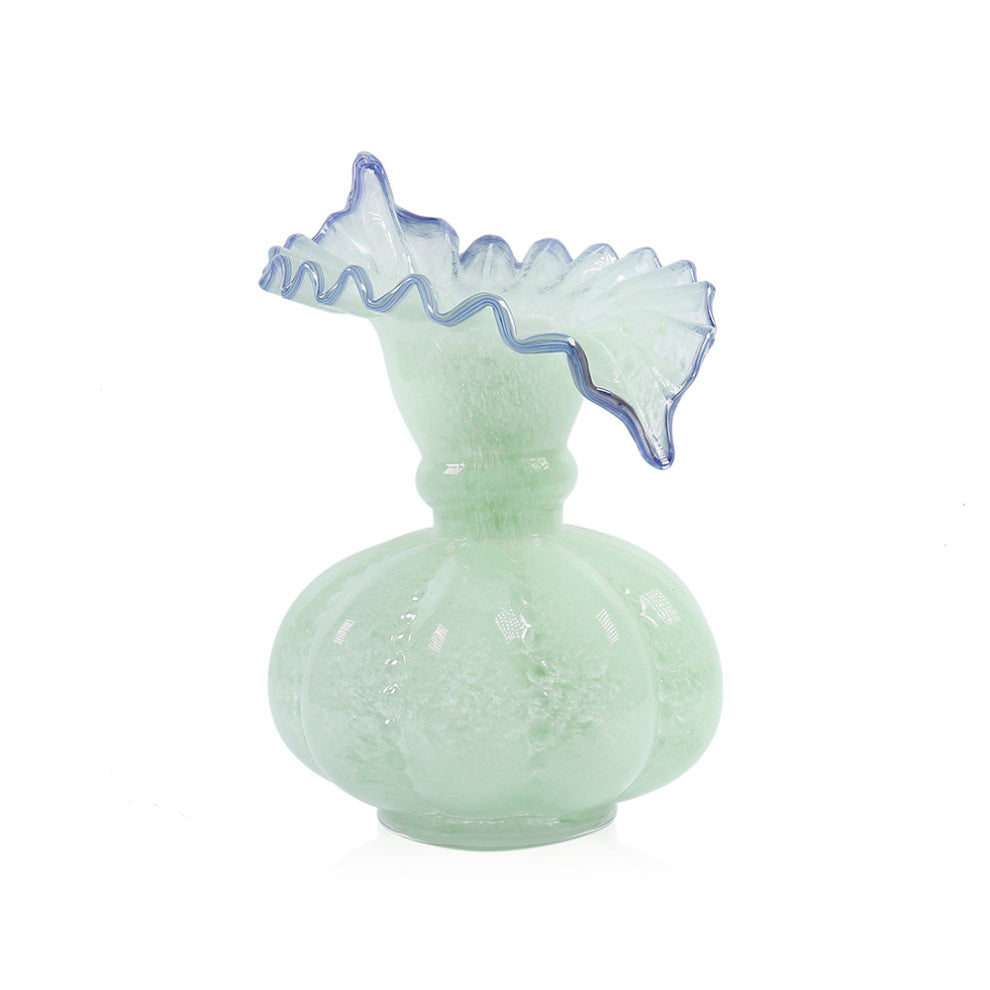 GE69004GR | 8"H x 6"D | Glass Easter Vase | Green