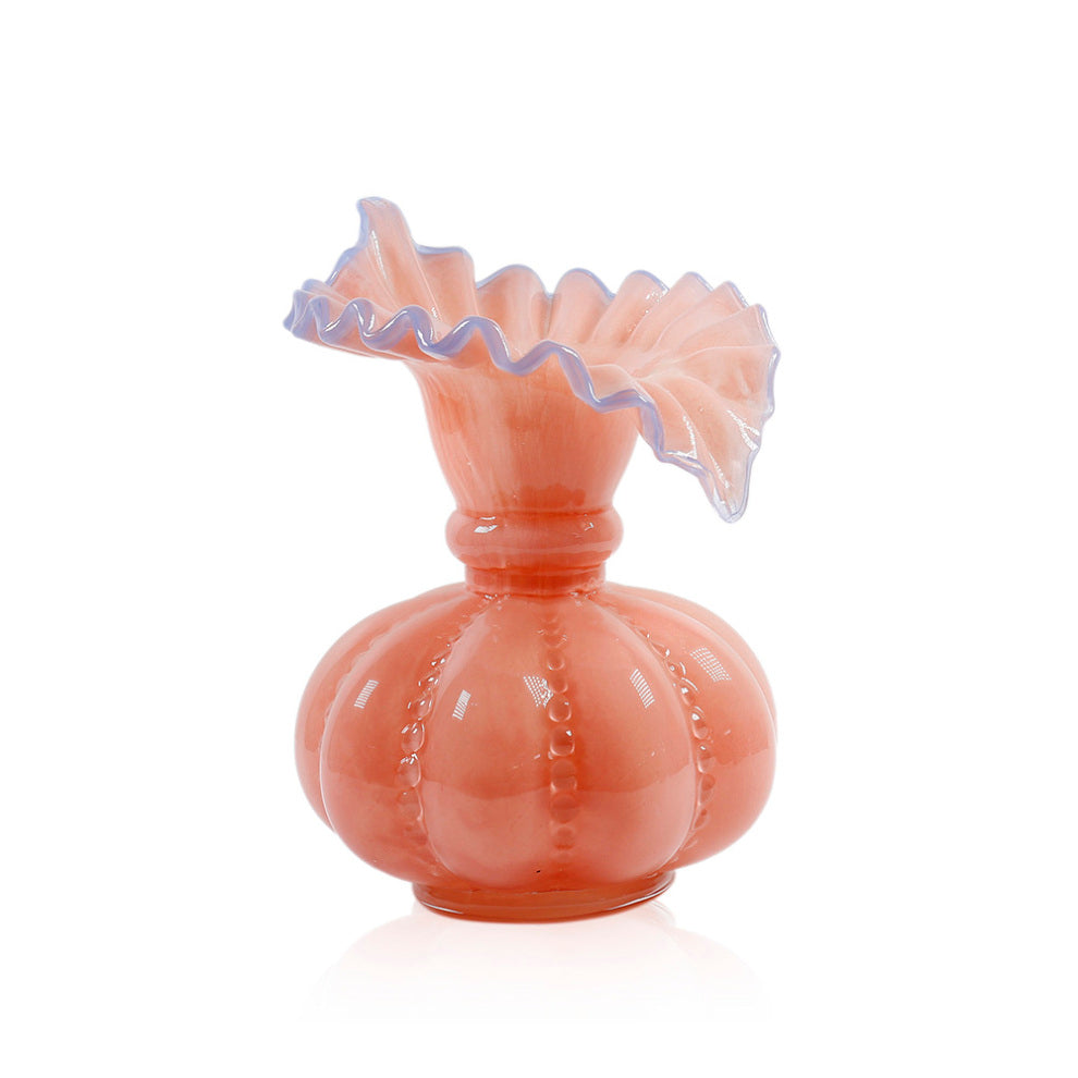 GE69004OR | 8"H x 6"D | Glass Easter Vase | Pink