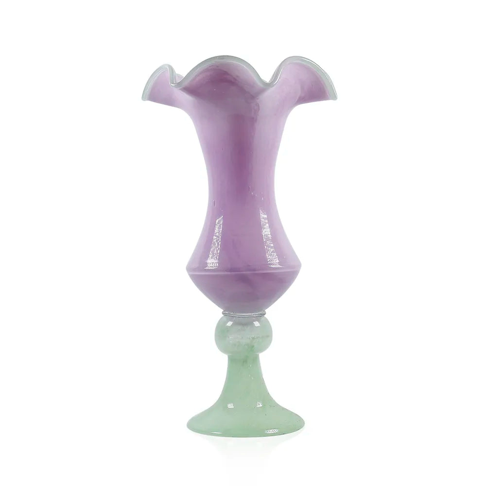 GE69002PR | 7.5"D x 16"H | GLASS VASE | PURPLE