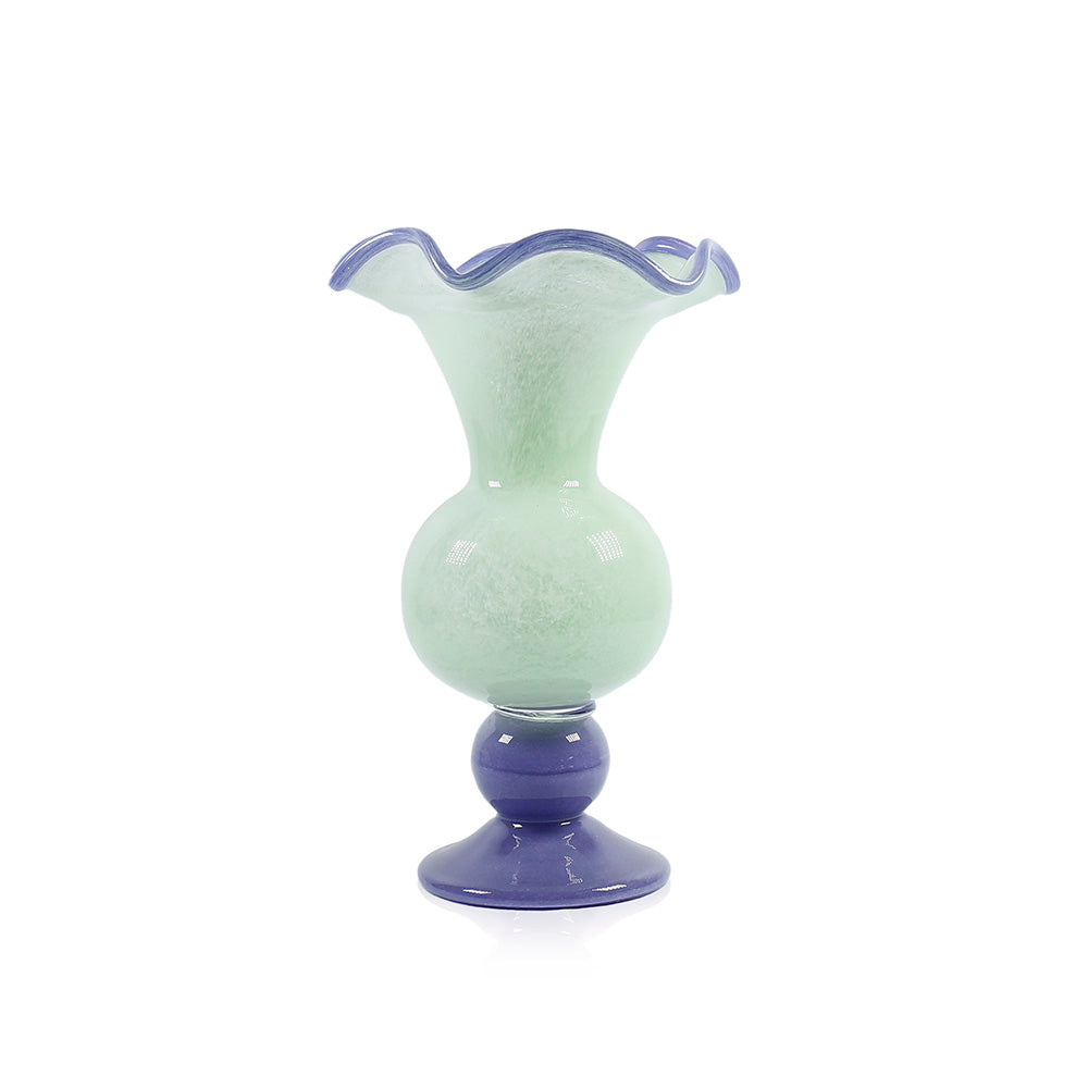 GE69003GR | 6"D x 10"H | GLASS VASE | GREEN