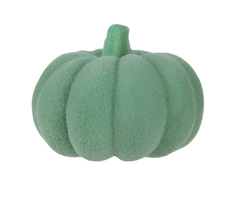 HA044299 | 7.5"Dia x 6"Oah | Flocked Pumpkin W/Stem
