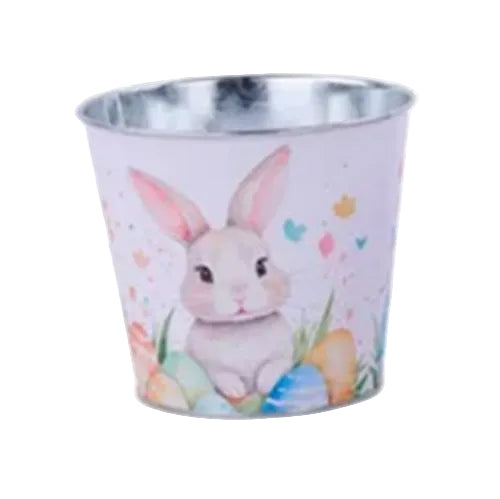 HE2080 | 5"Dia | Easter/Tulips Tin Pot Cover | 3 Asst - A&B Wholesale Market Inc