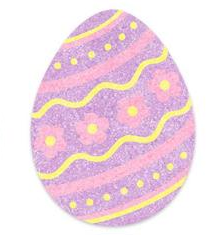 HE6166 20"OAH GLITTERED EVA EASTER EGGS 3A