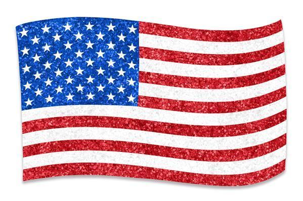 HJ9028 20"Wx12.5"H GLITTERED EVA FLAG - A&B Wholesale Market Inc