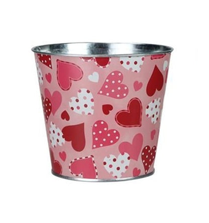HV2184 | 5"Dia x 4.5"H | Valentine Pot Cover | 3 Assorted