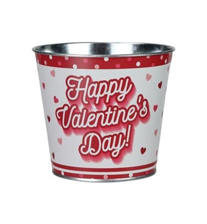 HV2184 | 5"Dia x 4.5"H | Valentine Pot Cover | 3 Assorted