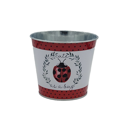 Ladybug Tin Pot Cover