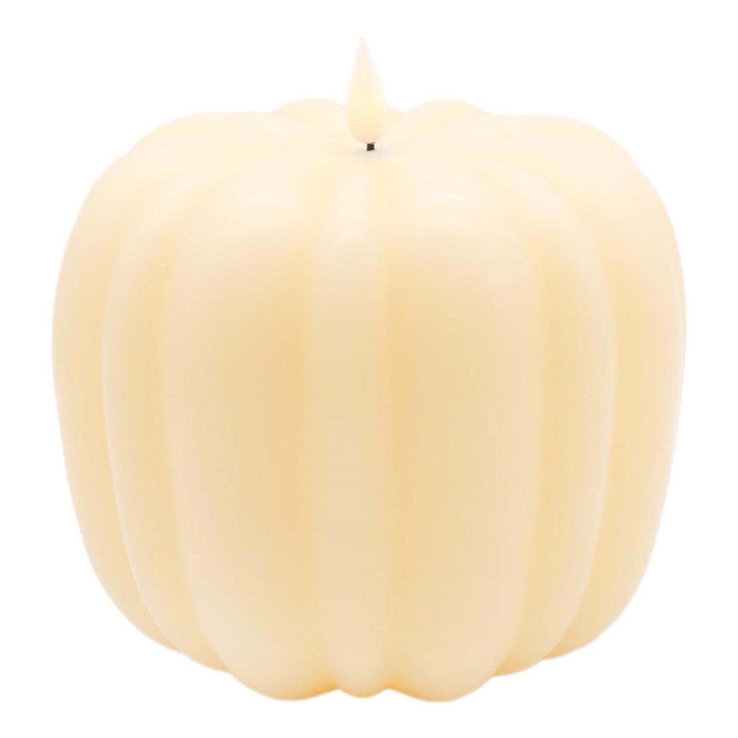 LFS58207T | 6" | LARGE LED PUMPKIN CANDLE | CREAM