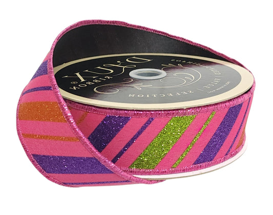 LX315711 | 1.5" | Multi Diagonal Stripe/Fused | 10yds