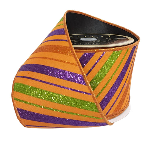 LX315920 | 4" | Multi Diagonal Stripe/Fused | 10yds