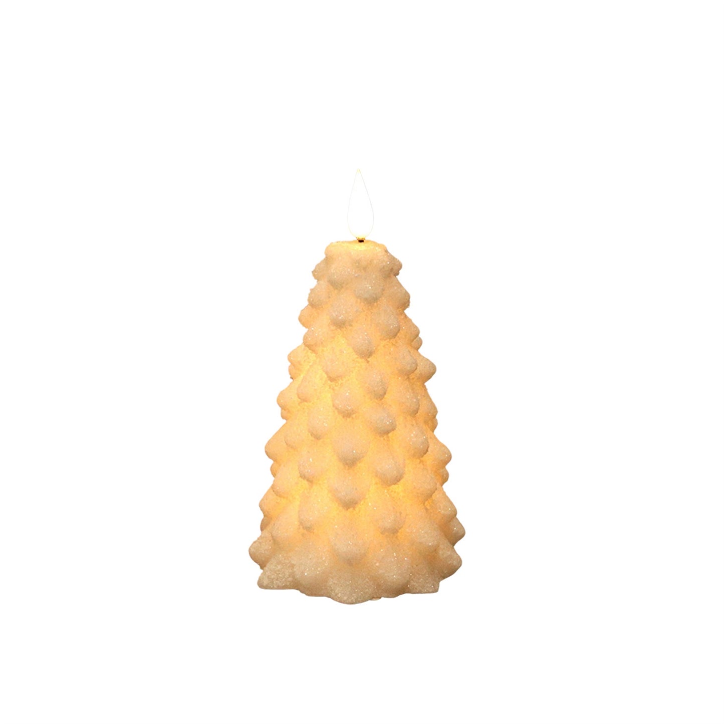 LXS39410T | SMALL LED CHRISTMAS TREE CANDLE | WHITE