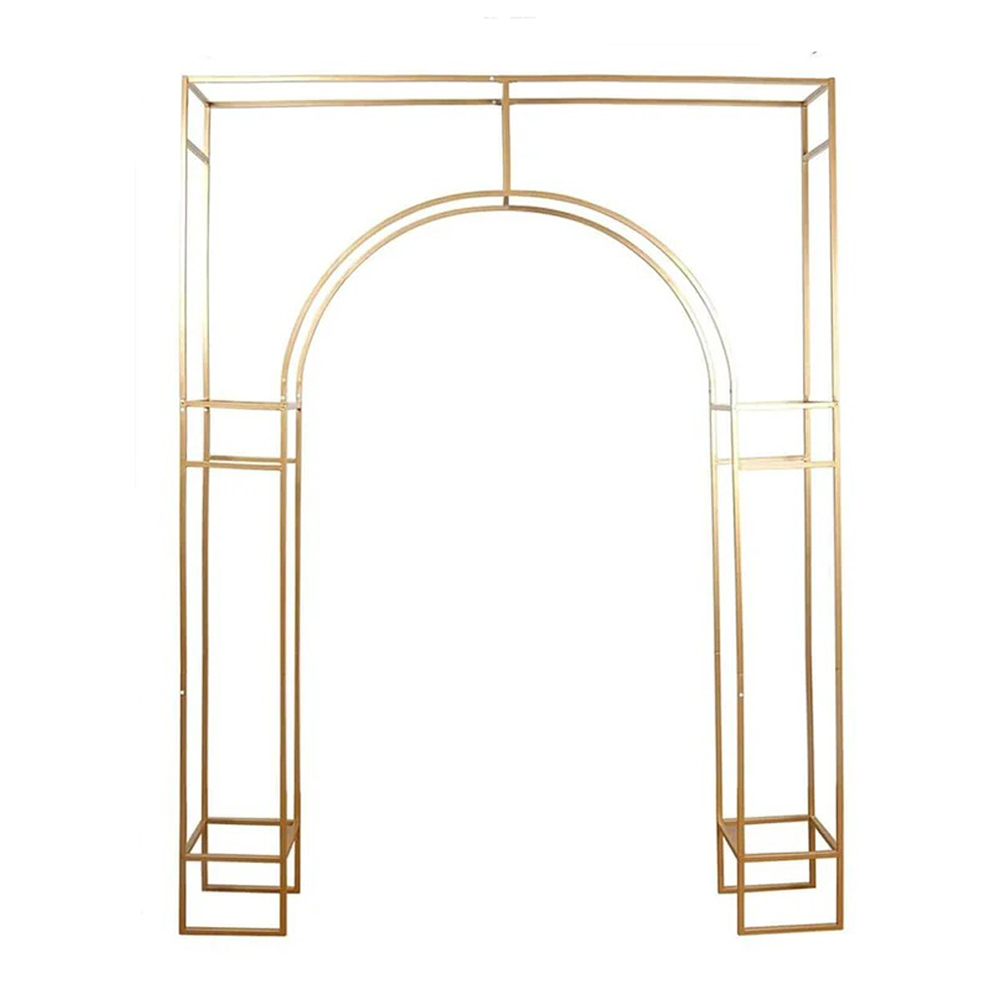 7971-GOLD | 6'W x 8'H x 1'D | TRIOMPHE STYLE METAL ARCH | GOLD
