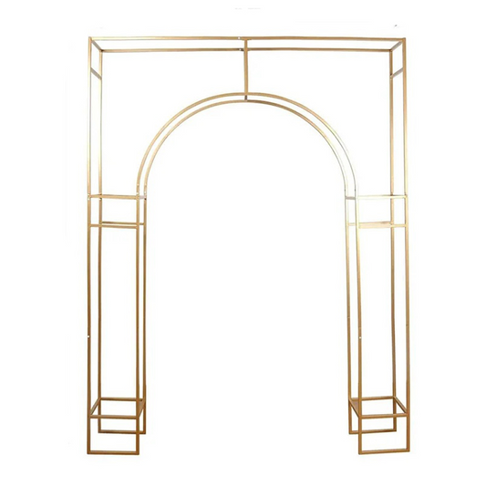 7971-GOLD | 6'W x 8'H x 1'D | TRIOMPHE STYLE METAL ARCH | GOLD