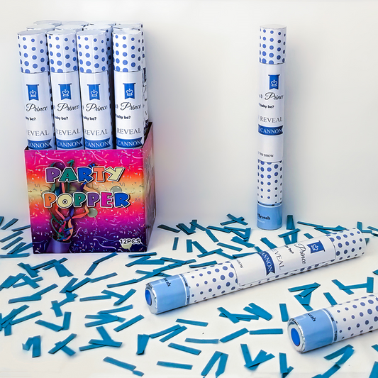 4387-BLUE | 2" x 16" | PAPER CONFETTI POPPER | BLUE