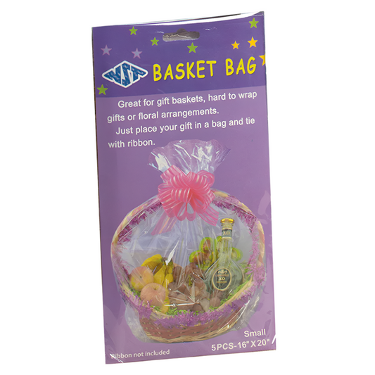 1251-Clear Small Basket Bags 6PC