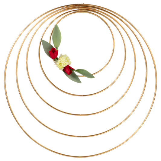 7937-GOLD 30" Wire Ring Wreath