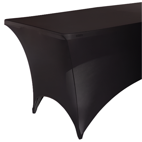 4208-BLACK 6' Rectangular Table Cover