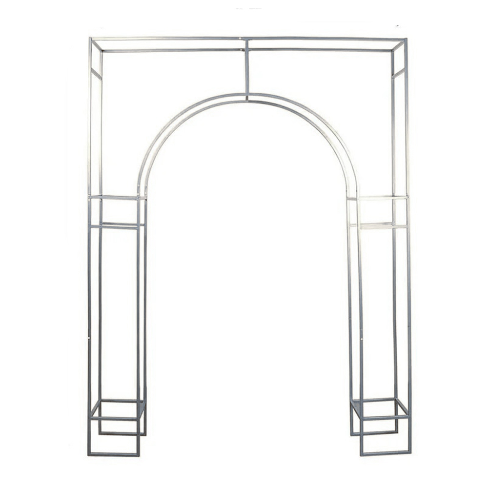 7971-WHITE | 6'W x 8'H x 1'D | TRIOMPHE STYLE METAL ARCH | WHITE