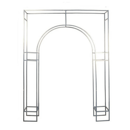 7971-WHITE | 6'W x 8'H x 1'D | TRIOMPHE STYLE METAL ARCH | WHITE