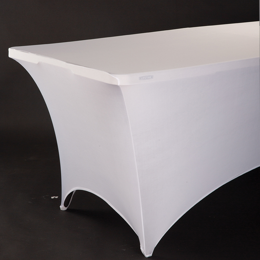 4208-WHITE 6' Rectangular Table Cover