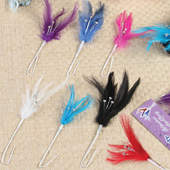 2026-R.Blue | Rhinestone Feather Spray | 6Pc/Pk