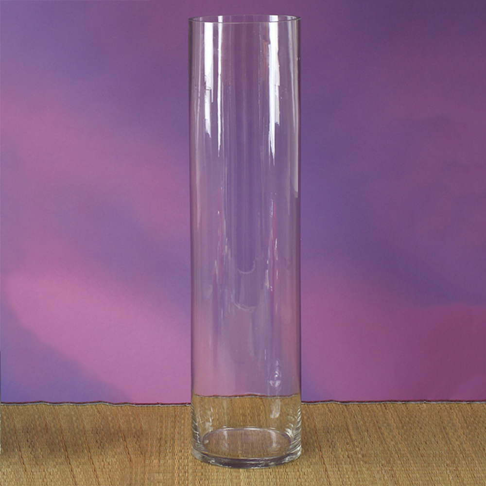 7308-CLEAR | 24"H x 6"D | CYLINDER GLASS VASE | 1PCS