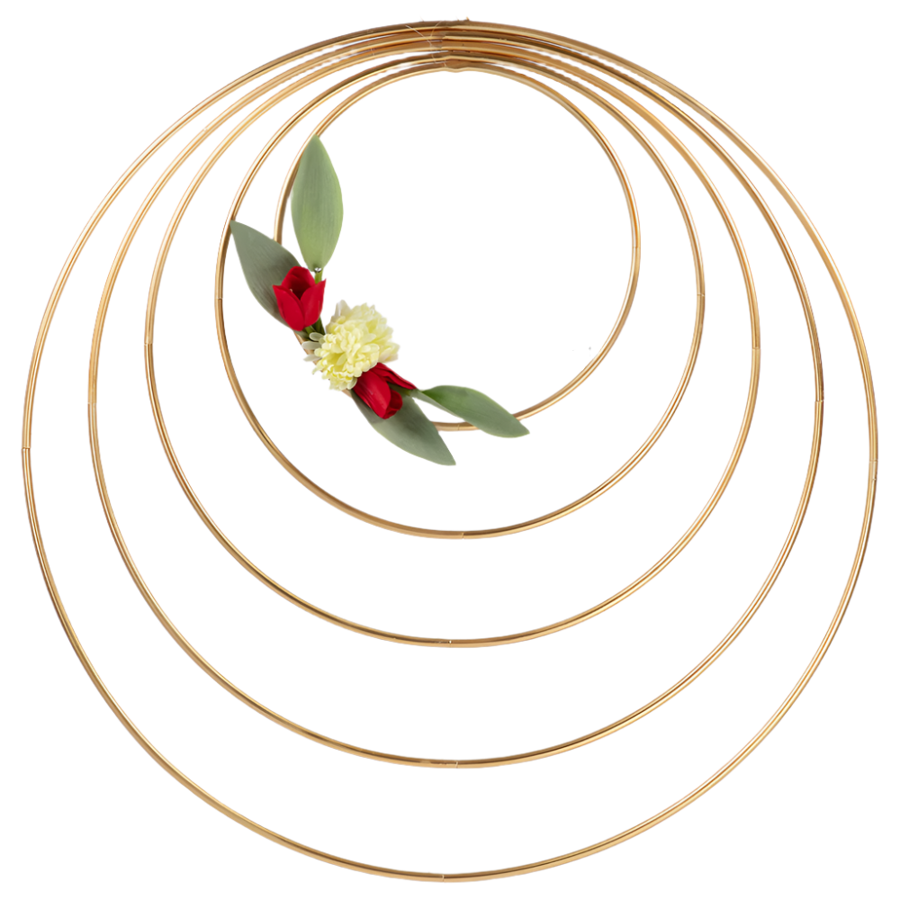 7935-GOLD 18" Wire Ring Wreath