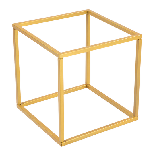 7943-GOLD 8" Cube Centerpiece