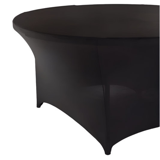 4222-Black 60"D Round Table Cover