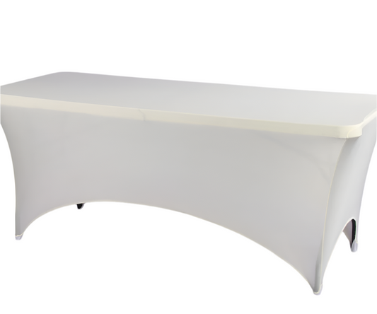 4209-Ivory 8' Rectangular Table Cover