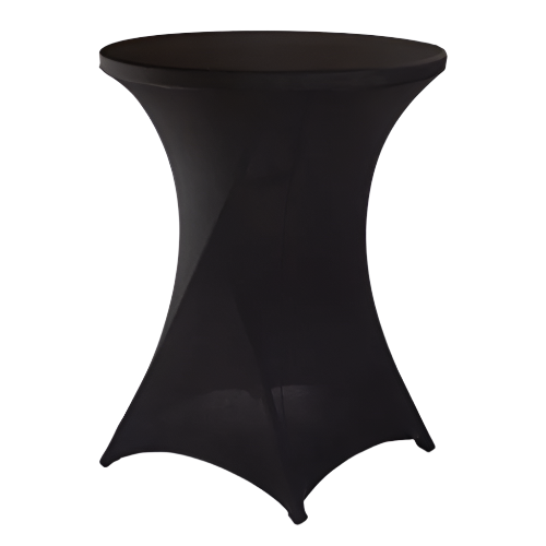 4221-Black 31"Dx43"H RND Cocktail Table Cover