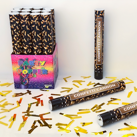 4387-GOLD | 2" x 16" | PAPER CONFETTI POPPER | GOLD