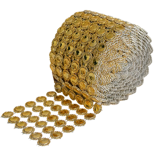 5929-GOLD | 4.75" | SUN FLOWER RIBBON | GOLD | 10YDS