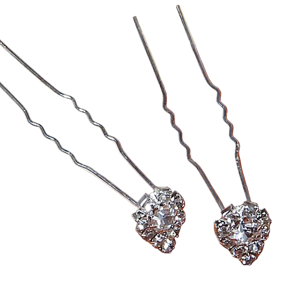 4821-CRYSTAL | DIAMOND HAIR PIN, DROP | CRYSTAL | 12PCS/PACK