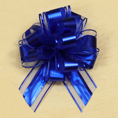 7178-R.BLUE Snow Ribbon Pull Bow - A&B Wholesale Market Inc