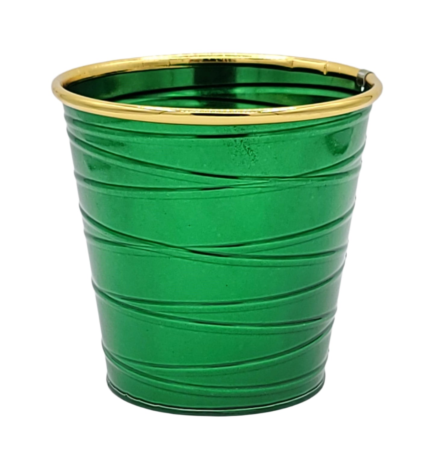 M8043 | 5" | Round Green Metal Pot