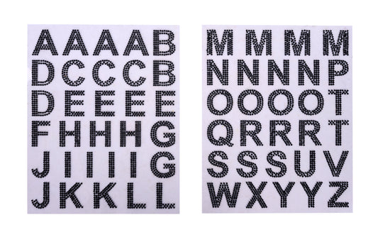 MD169302 | 1.75"H | Pearl Dot Letter Sheet | Black