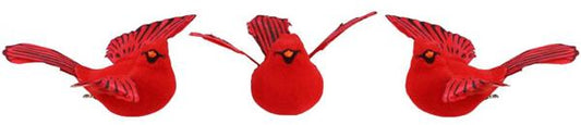 ME0622 | 6"L | Flying Cardinal W/Clip | Set of 6