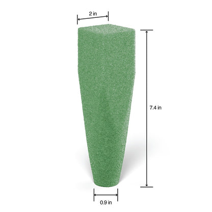 MV13G/72  VASE INSERT 7.4" x 1.9" XPS TAPERED- GREEN