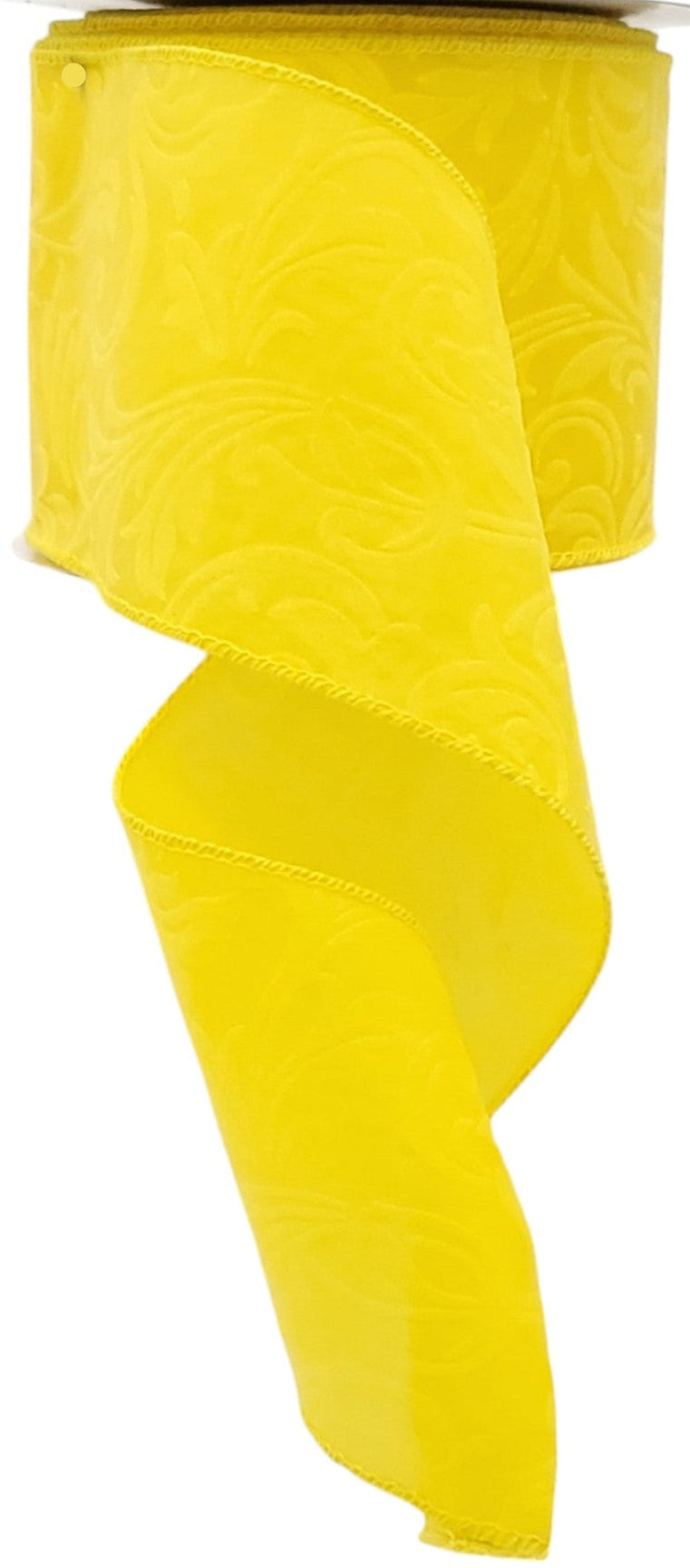 NR200729 | 4" | Leaf Filigree | Yellow | 25yd