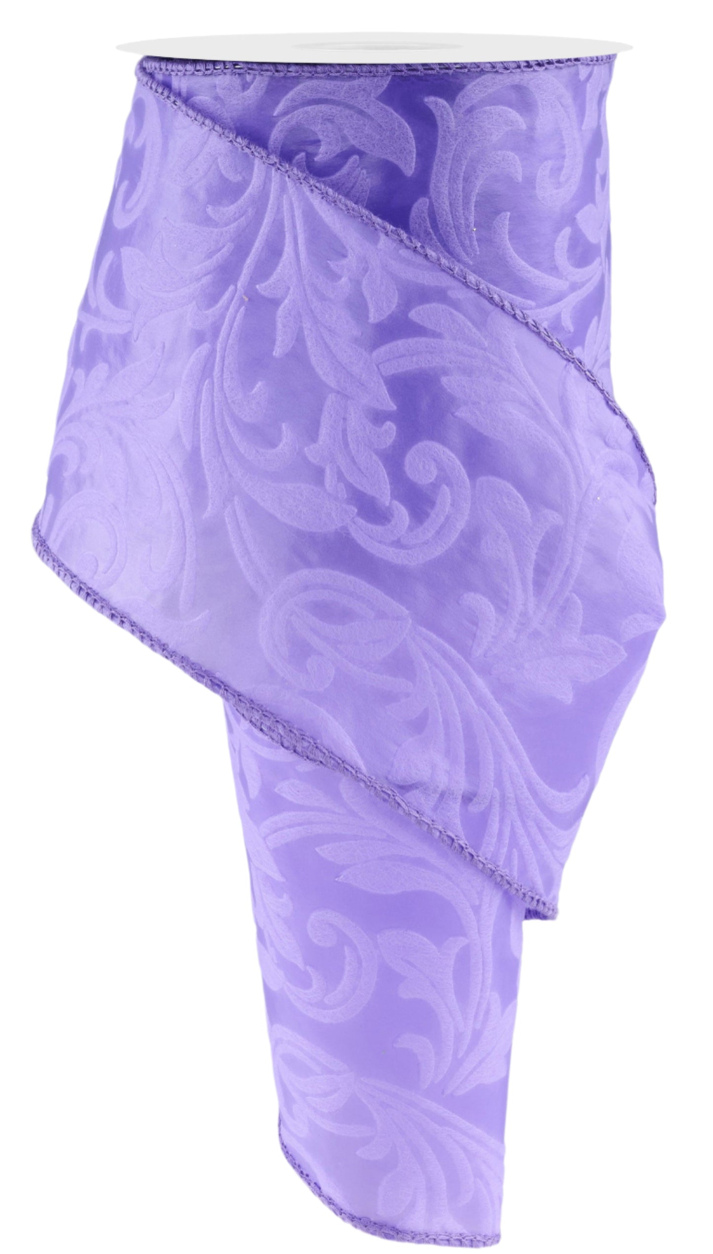 NR2007Y1 | 4" | Leaf Filigree | Lilac | 25yd