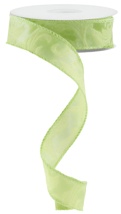 NR500458 | 1" | Leaf Filigree | Fern Green | 50yd