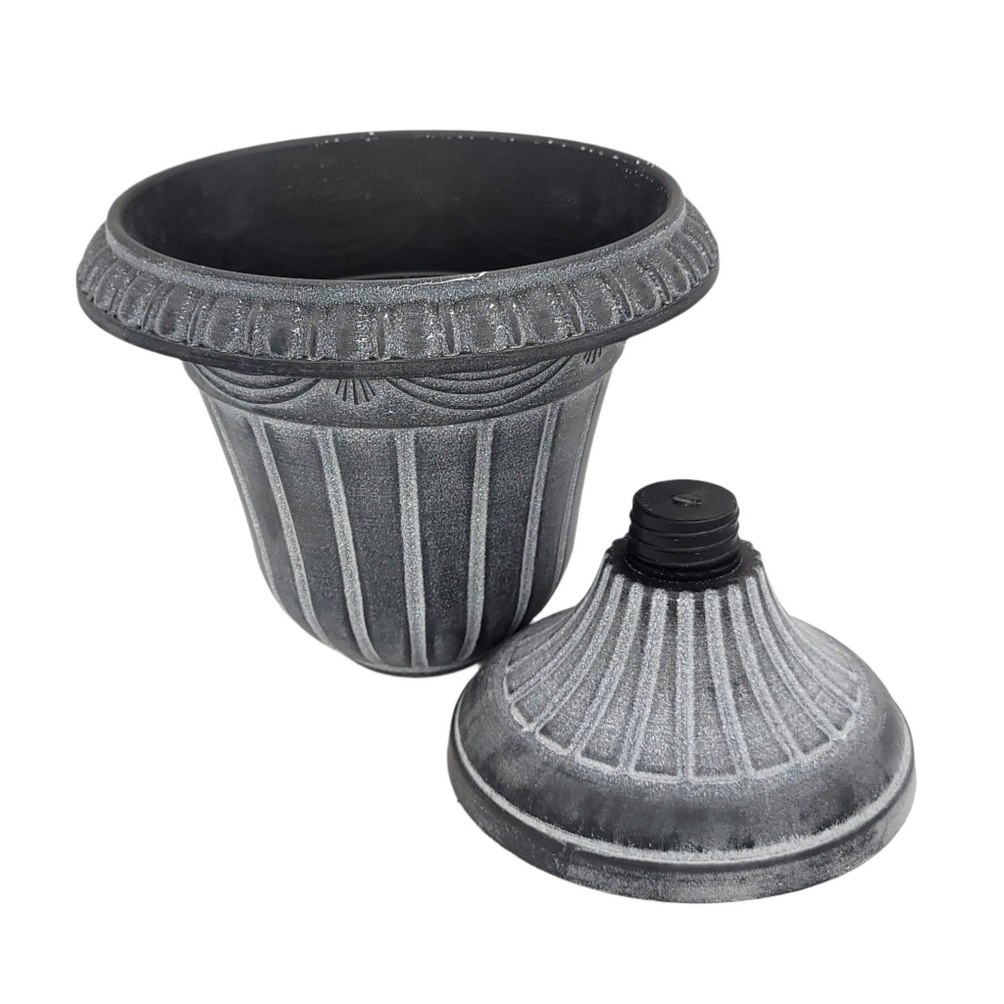 PCU13BW Black/White Plastic Urn - A&B Wholesale Market Inc