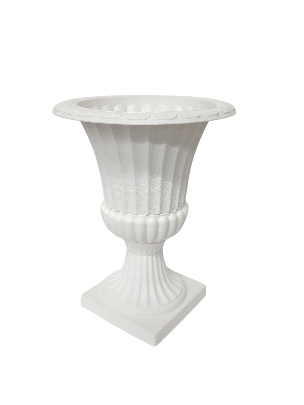 PL2961 | 15.75"T | ROUND PLASTIC URN | WHITE