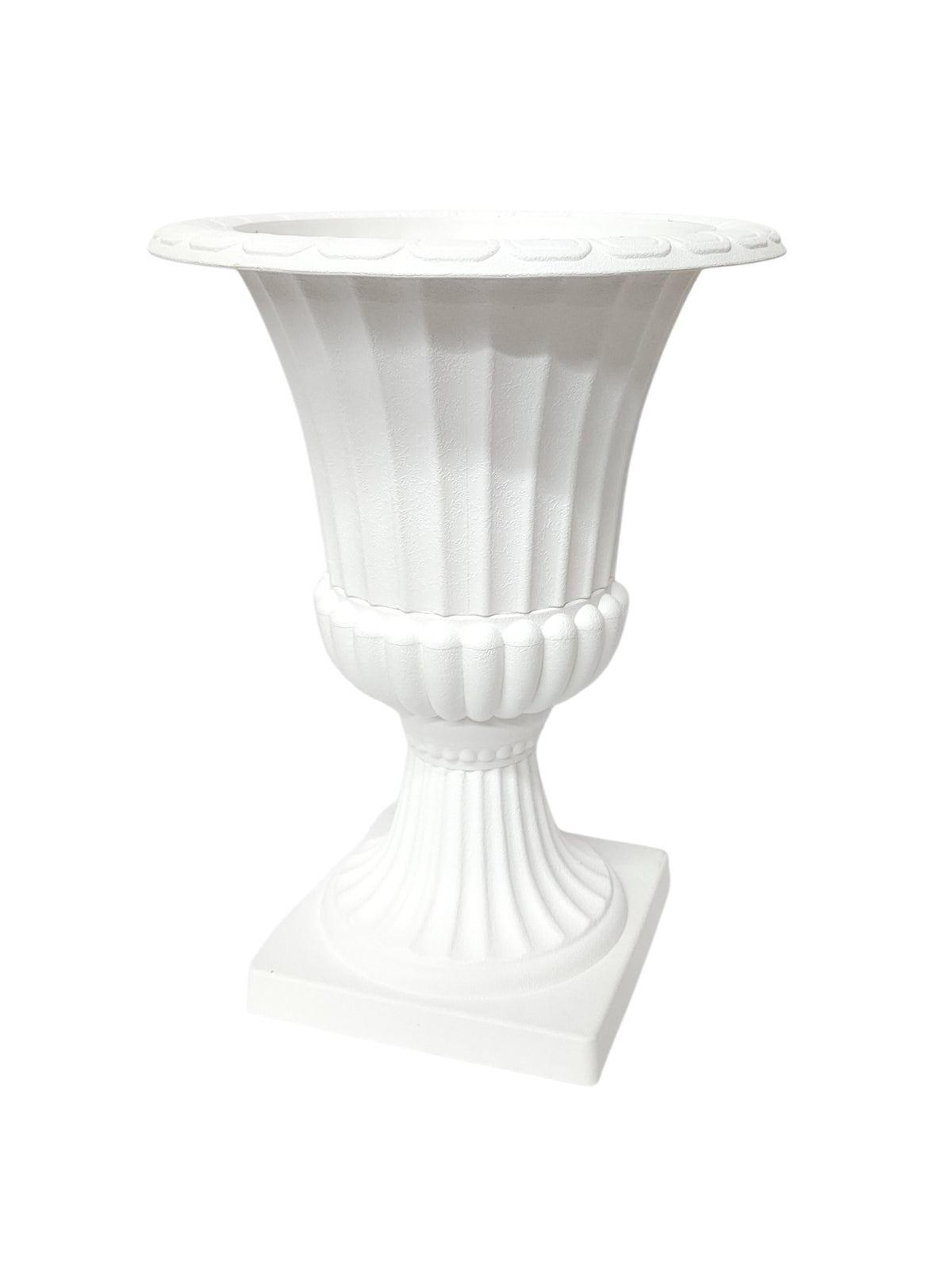 PL2962 | 21.25"T | ROUND PLASTIC URN | WHITE