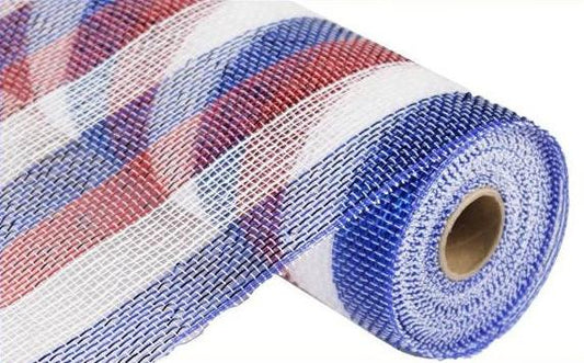 RE1332H3   10" x 10yd Red White Blue Mesh