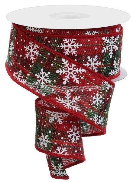 RGE1310 White Snowflakes Plaid - A&B Wholesale Market Inc