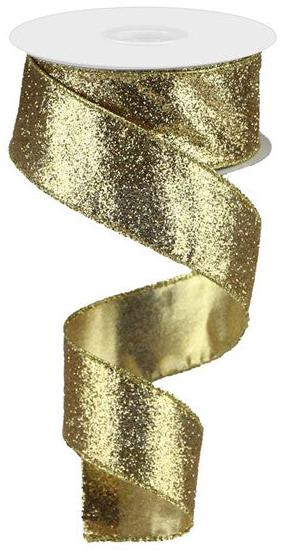 RJ403008  1.5" x 10yd Glitter On Metallic