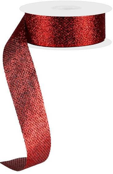 RJ403424  1.5" x 25yd Glitter On Metallic, Hot Cut