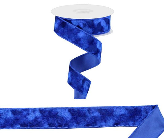 RN582025 | 1.5" | Royal Blue | Plush Pressed Velvet | 10yd